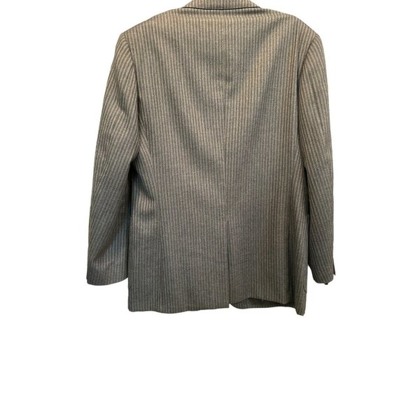 Caramihong Sport Coat‎ Jacket Brown Gray Striped 95% Wool 3 Button Men's Sz 42A - Picture 2 of 5
